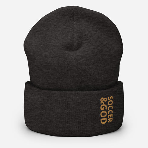 Soccer &God Zest Cuffed Beanie